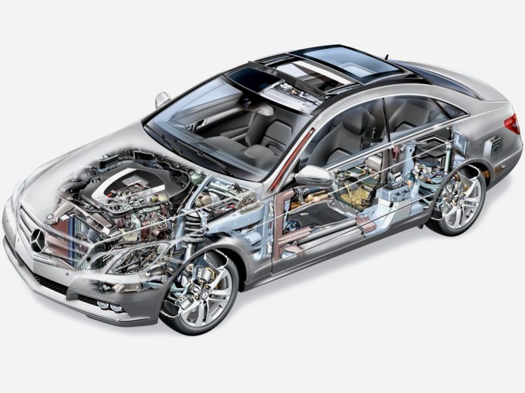 mercedes, Benz, E, 350, Cgi, Coupe,  c207 , Cars, Cutaway, 2009 HD Wallpaper Desktop Background