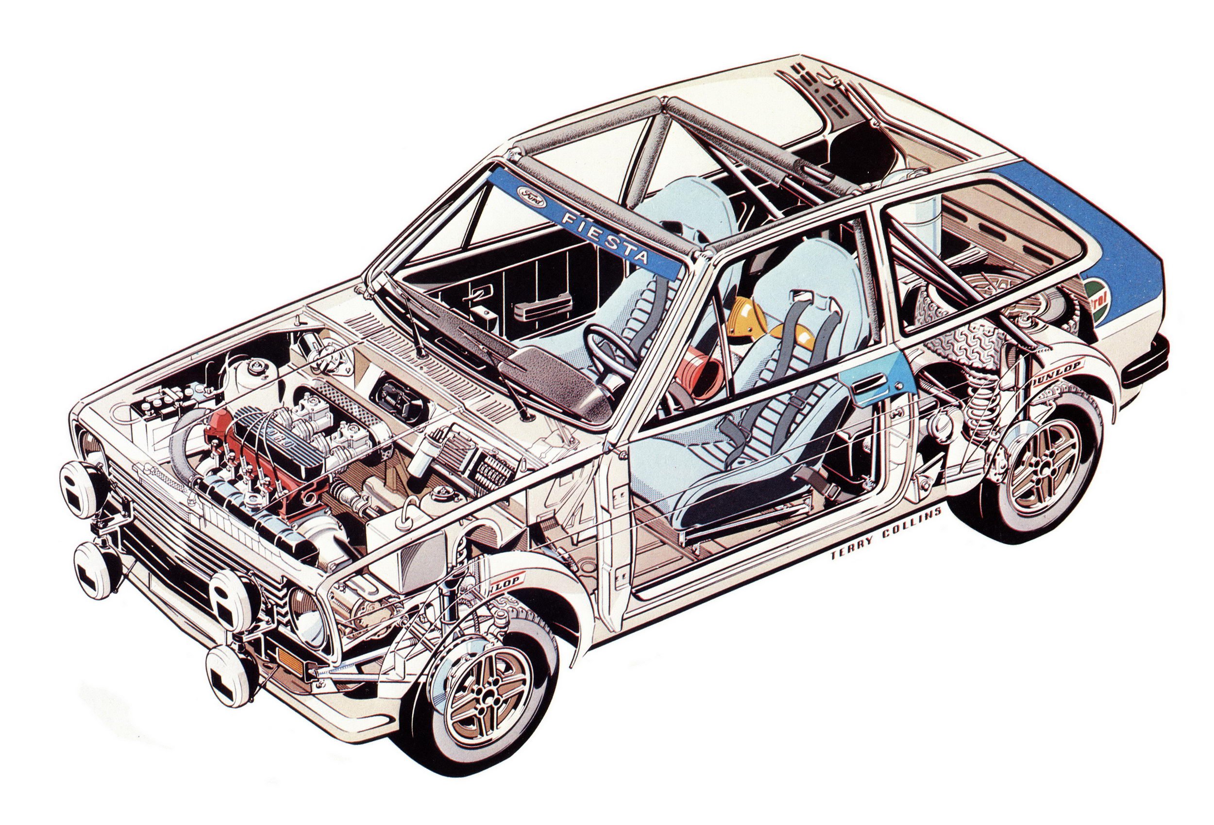ford, Fiesta, Xr2, Rally, Cars, Cutaway Wallpaper