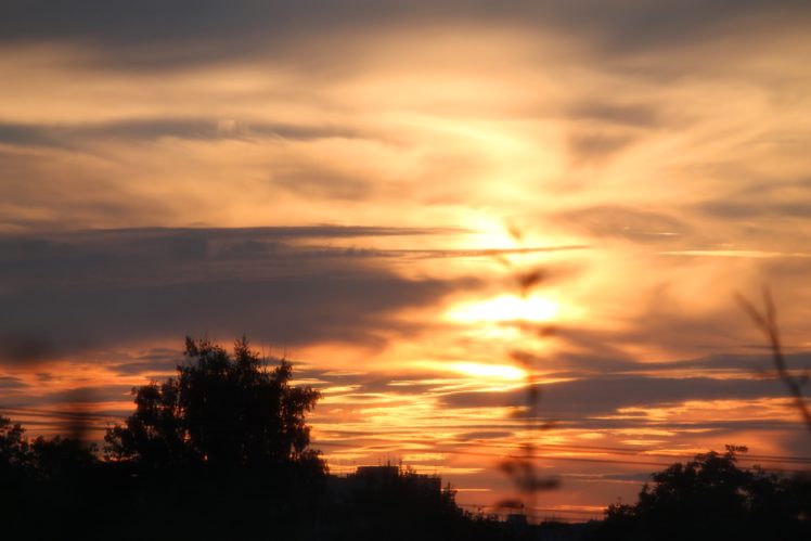 sunset, Evening, Sky, Clouds, Summer HD Wallpaper Desktop Background