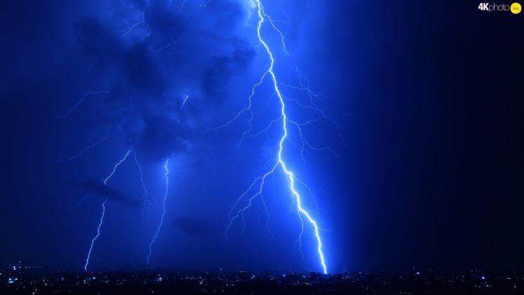 night, Thunderbolt, Storm HD Wallpaper Desktop Background
