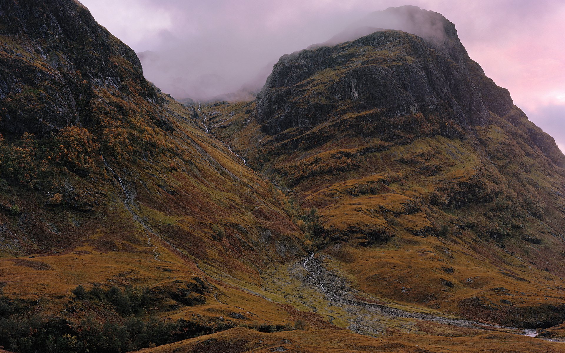 nature, Rocks, Mountains, Trees, Slope, Sky, Clouds, Stones Wallpaper