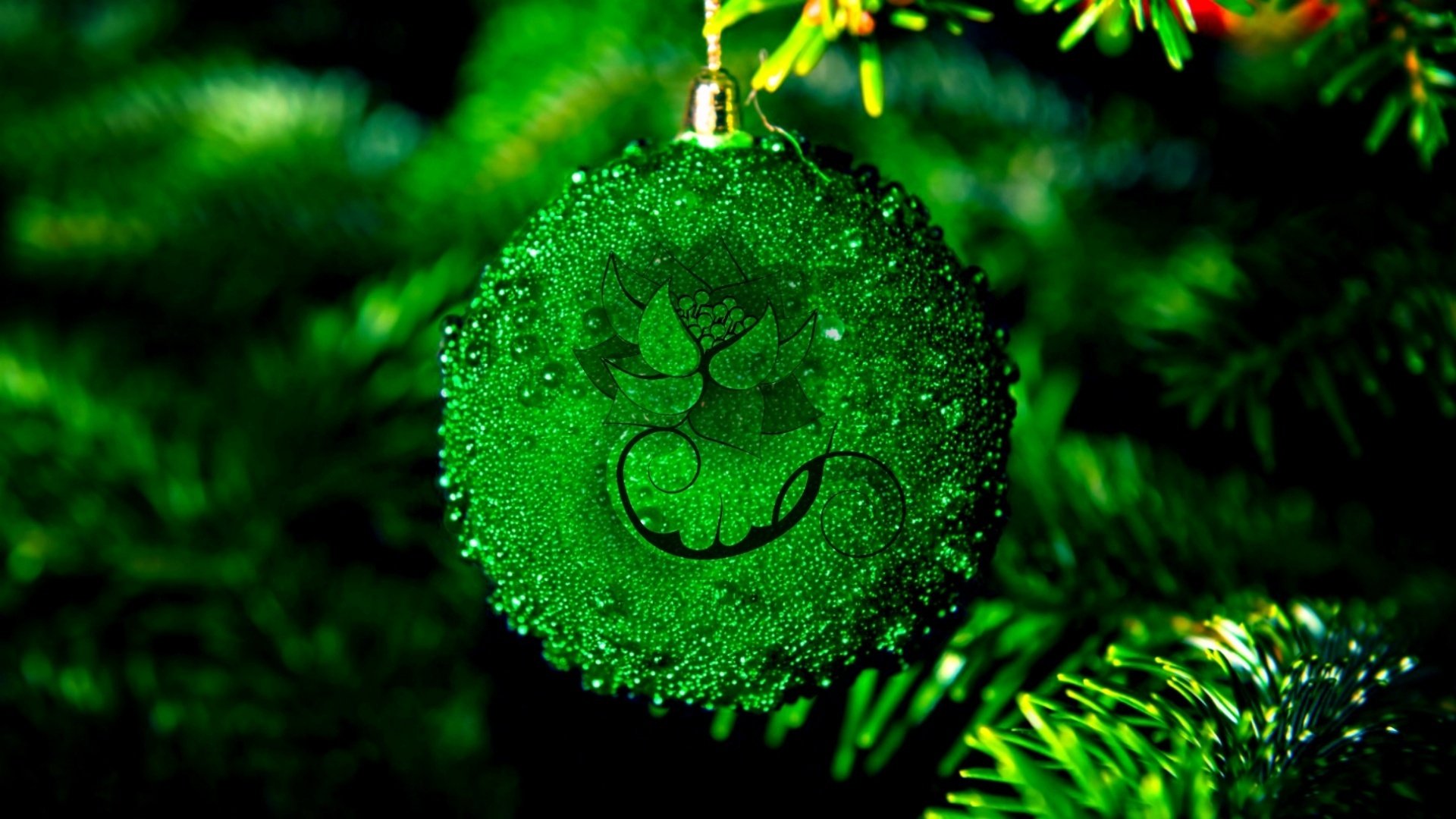 patterns, Branches, Spruce, Christmas, Ball Wallpaper