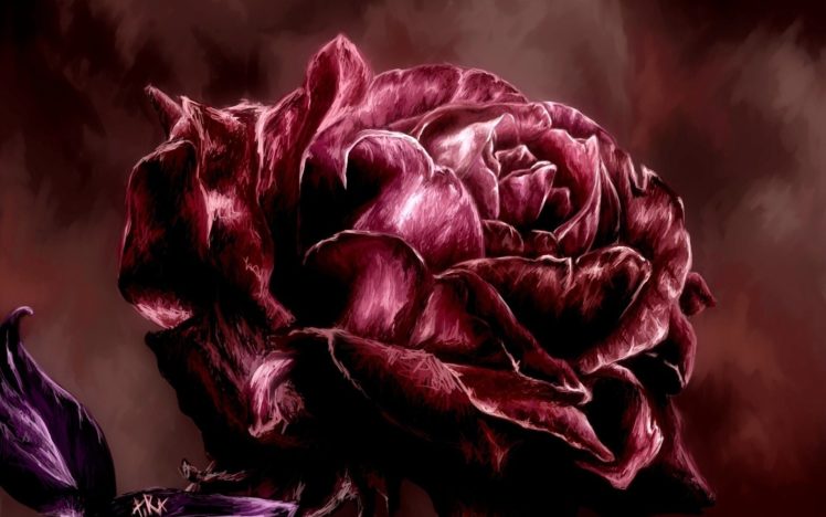 red, Rose, Petals, Art HD Wallpaper Desktop Background