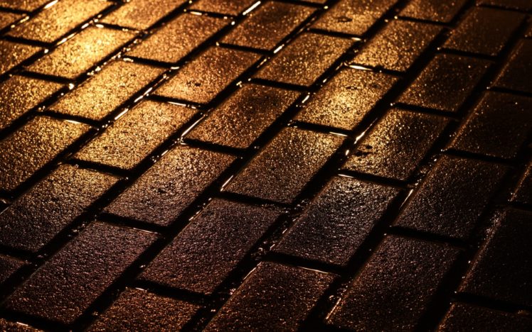 pavers, Stone, Rain, Light, Tile, Drops, Road HD Wallpaper Desktop Background