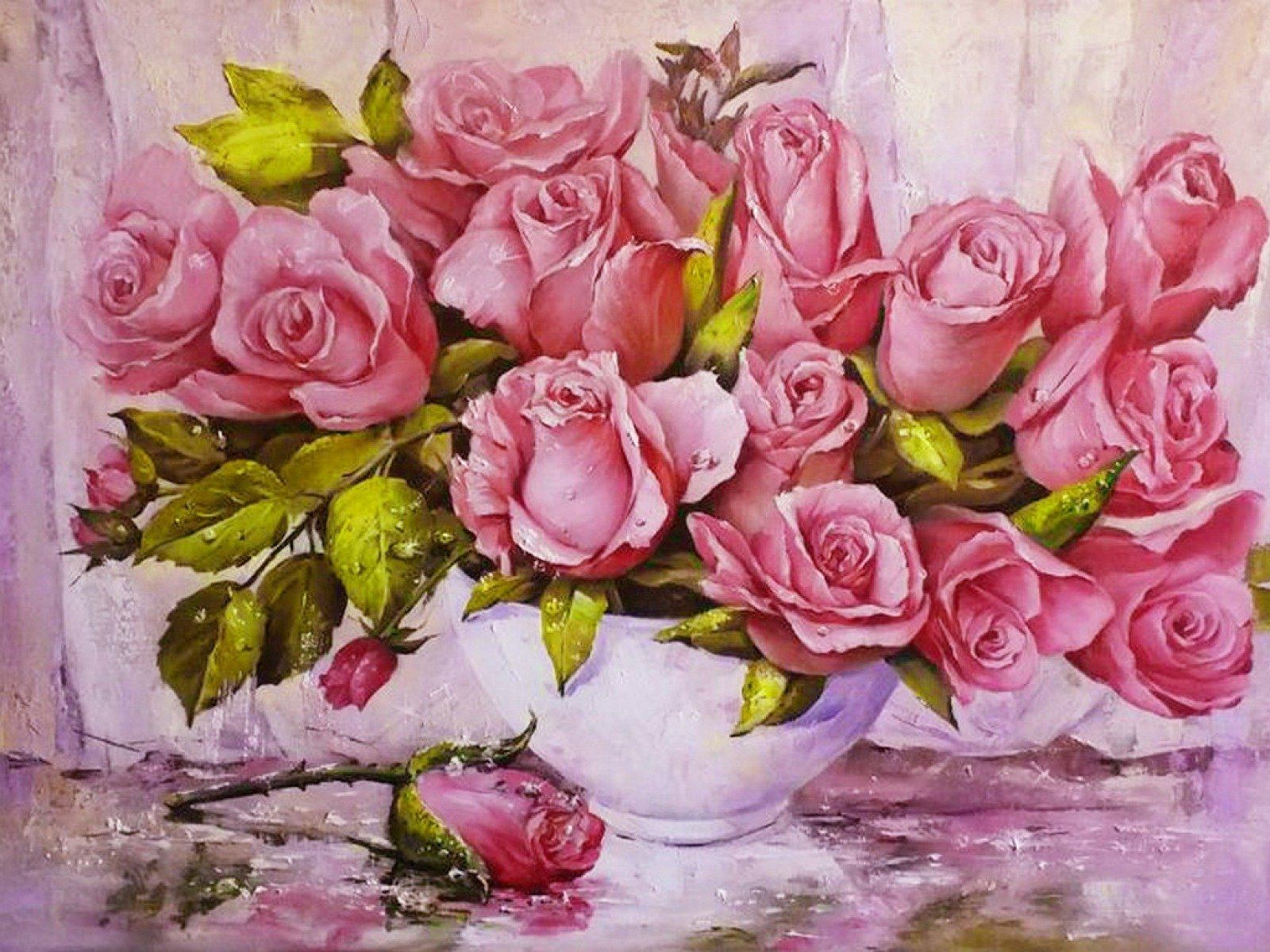 rose, Painting, Art, Beauty, Flower Wallpaper
