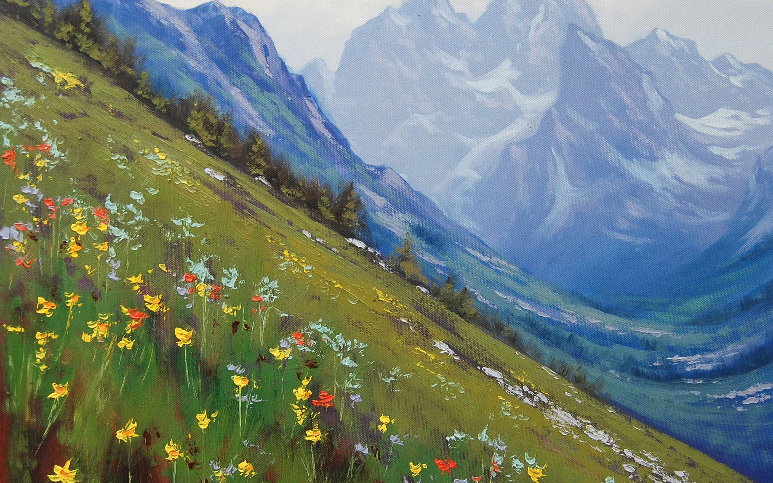 spring, In, The, Rockies, Art, Mountain Wallpaper