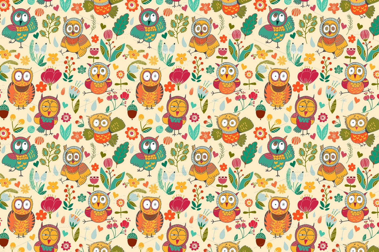 , Pattern, Owl, Textur Wallpaper