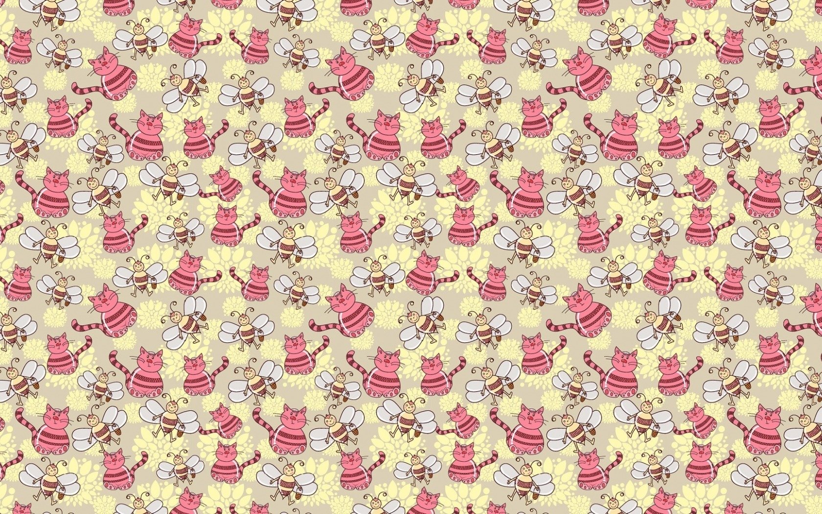, Texture, Pink, Bee Wallpaper