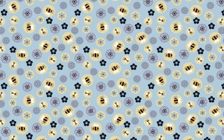 , Flower, Bee, Textur HD Wallpaper Desktop Background