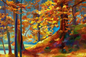 , Autumn, Painting, Textur