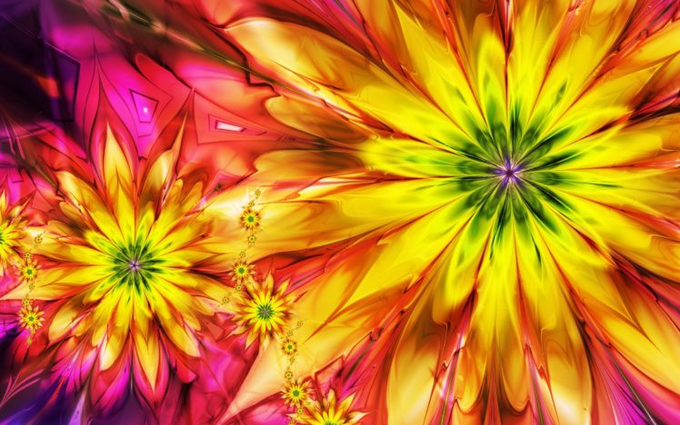 fractal, Flower, Texture, Red HD Wallpaper Desktop Background