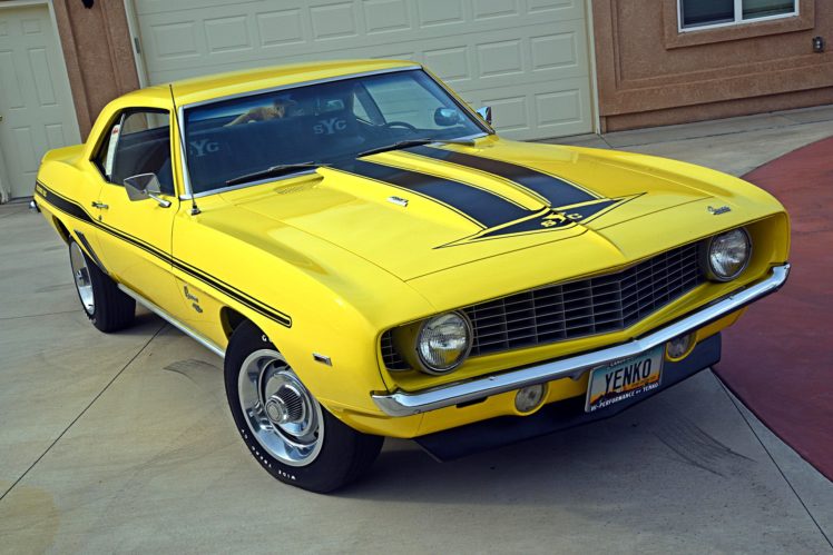 yenko, 1969, Chevrolet, Camaro, Cars, Muscle, Yellow HD Wallpaper Desktop Background