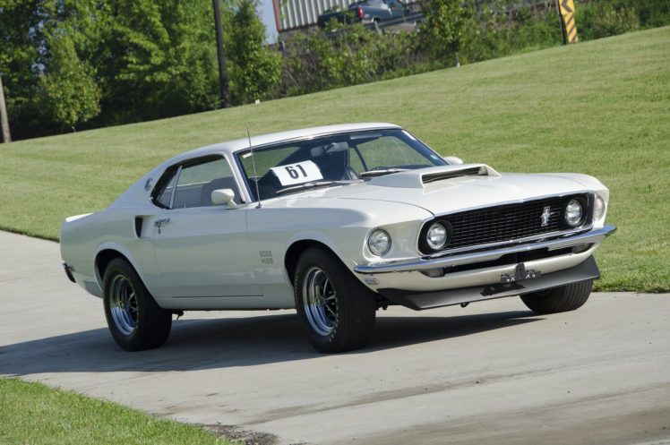 1969, Ford, Mustang, Boss, 429, Cars, White HD Wallpaper Desktop Background
