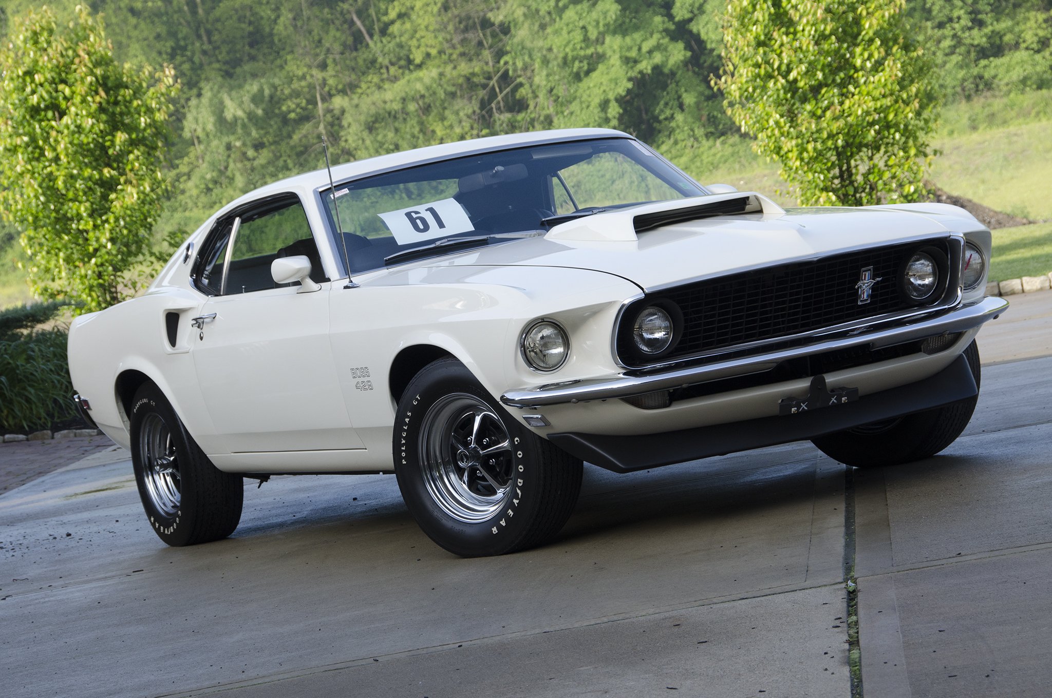 1969, Ford, Mustang, Boss, 429, Cars, White Wallpaper