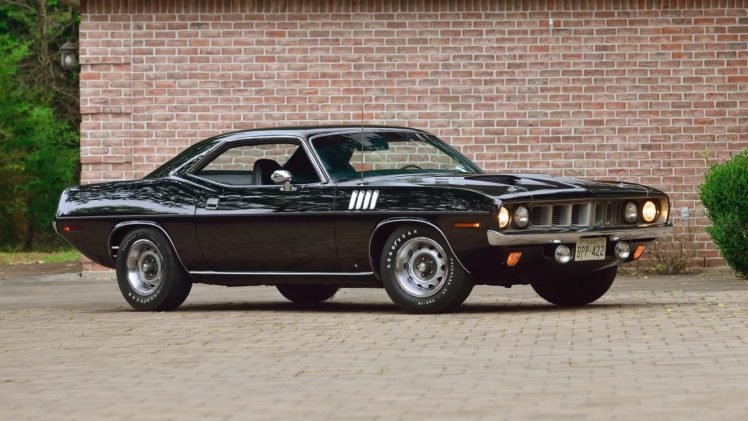 1971, Plymouth, Cuda, 340, Cars, Black, Muscles HD Wallpaper Desktop Background