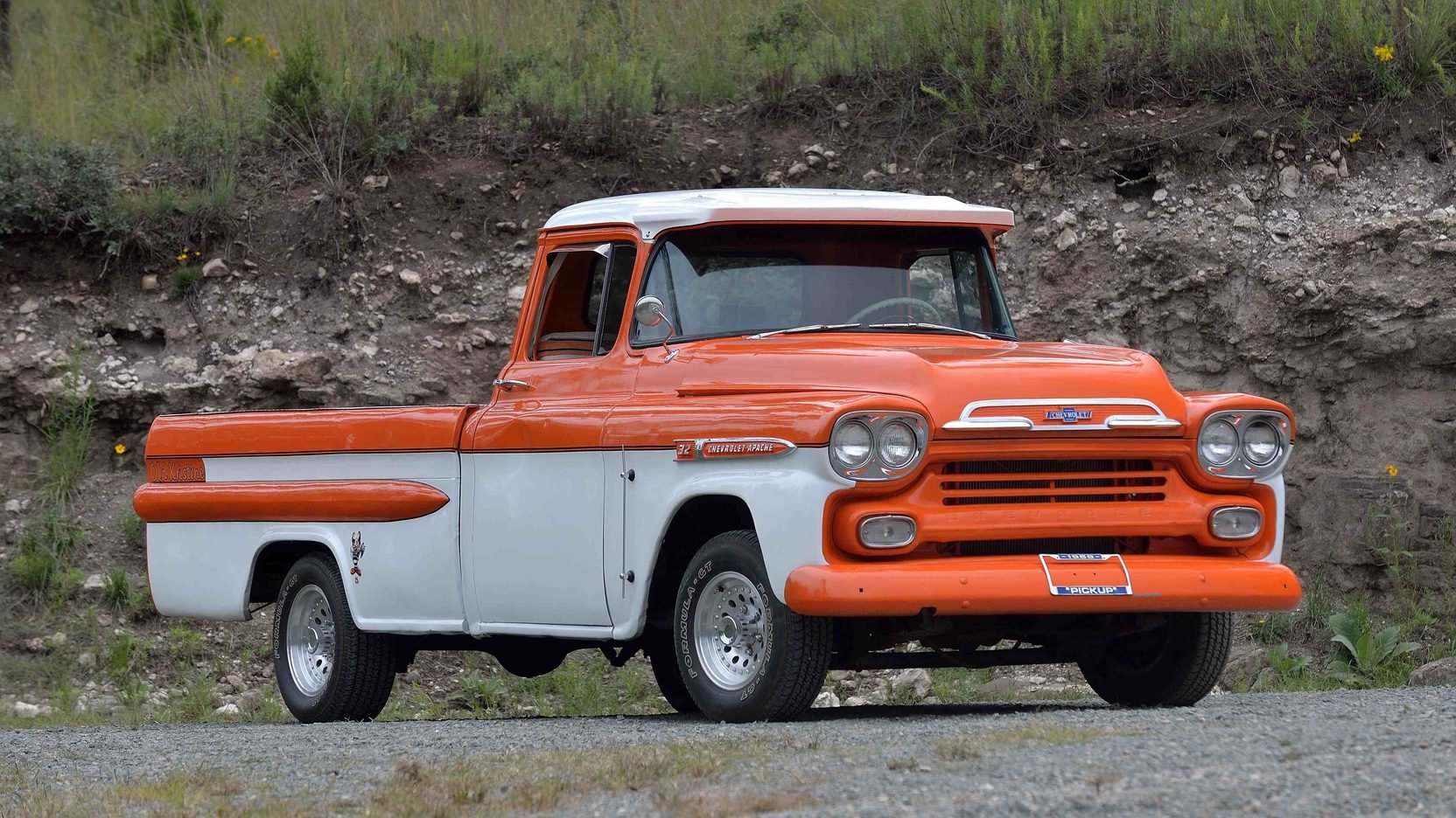 1959, Chevrolet, Apache, Pickup, Truck Wallpaper