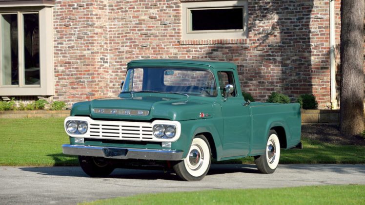 1959, Ford, F100, Pickup, Truck HD Wallpaper Desktop Background