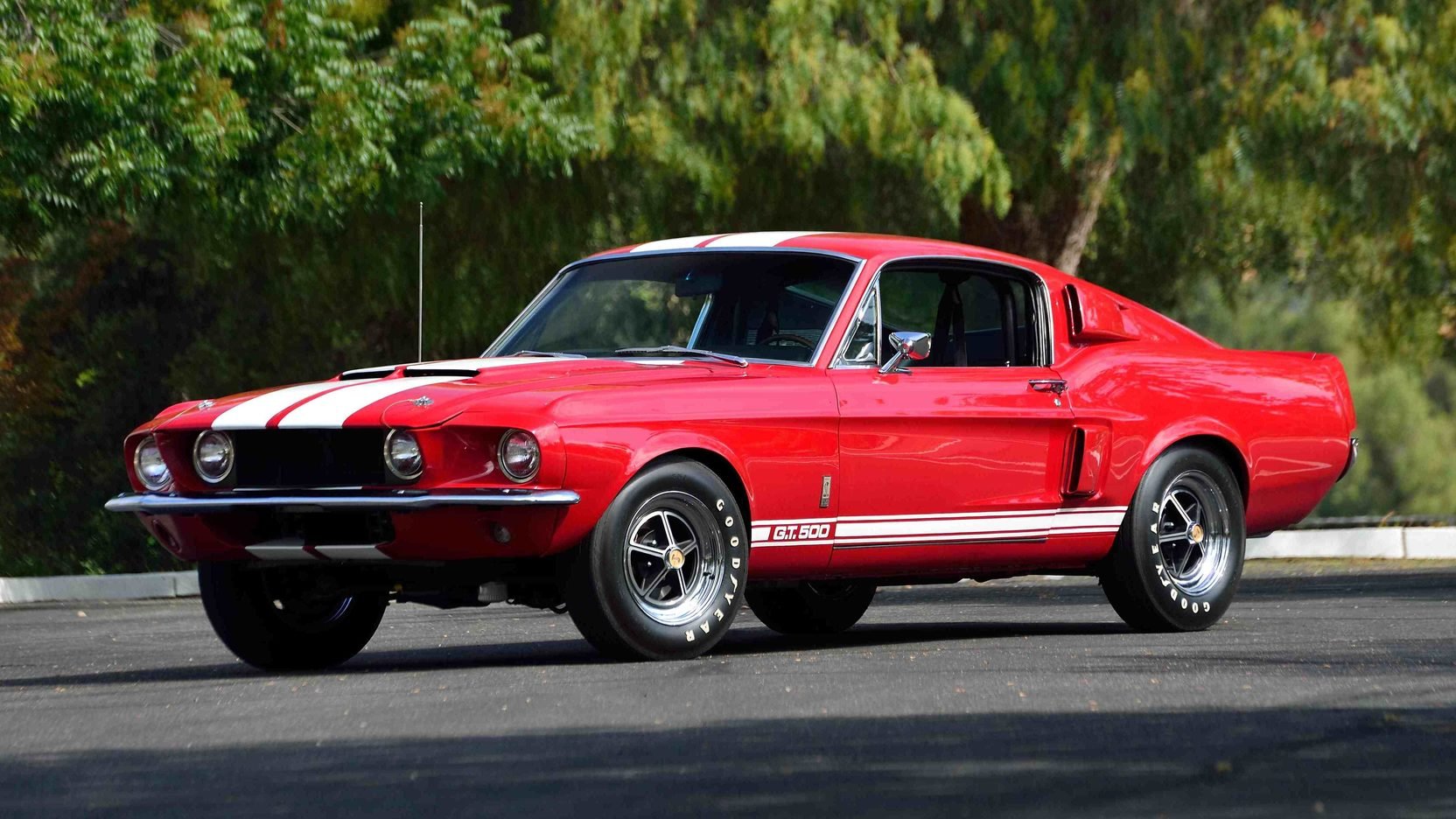 1967, Shelby, Gt500, Fastback, Ford, Mustang, Red, Cars Wallpaper