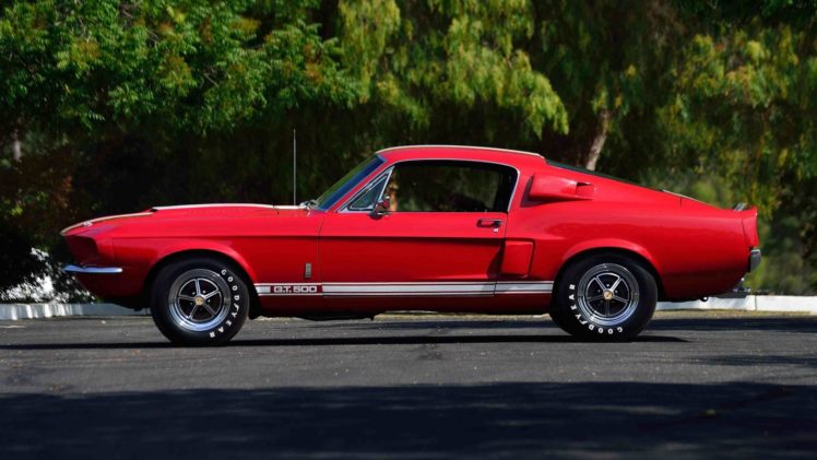 1967, Shelby, Gt500, Fastback, Ford, Mustang, Red, Cars HD Wallpaper Desktop Background