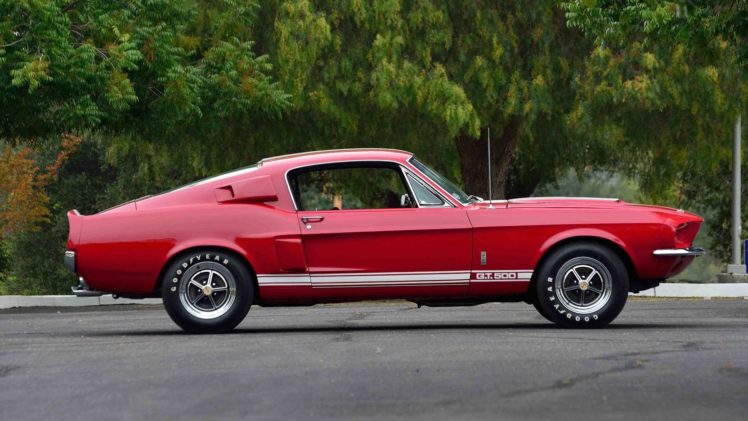 1967, Shelby, Gt500, Fastback, Ford, Mustang, Red, Cars HD Wallpaper Desktop Background