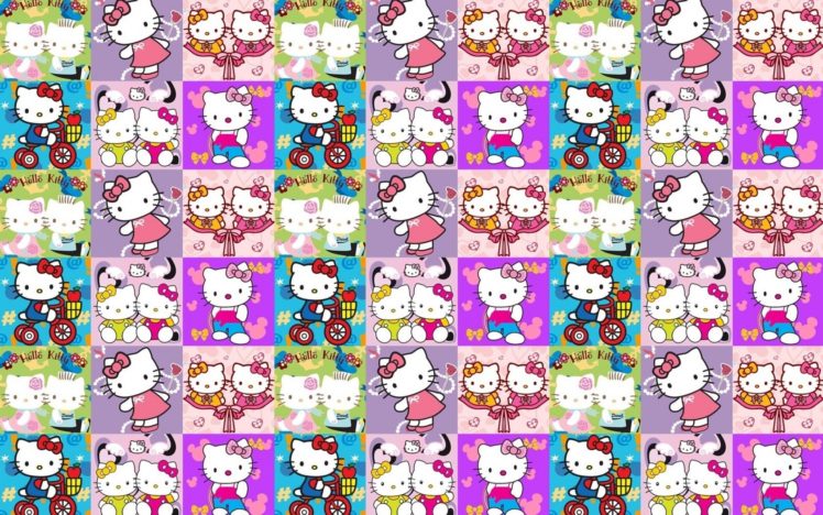 texture, Hello, Kitty HD Wallpaper Desktop Background