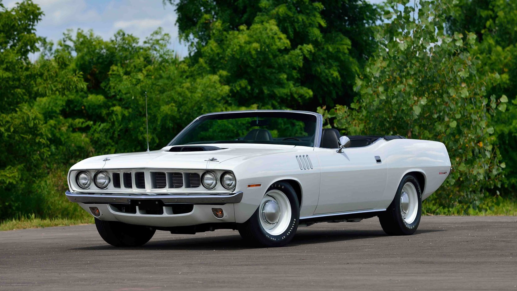 1971, Plymouth, Hemi, Cuda, Convertible, Cars, Muscle, White Wallpaper