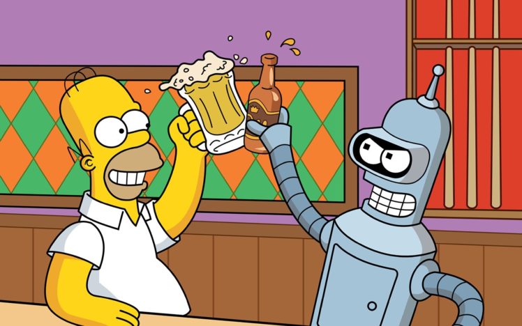 bart, Simpsons, Robot, Cartoons HD Wallpaper Desktop Background