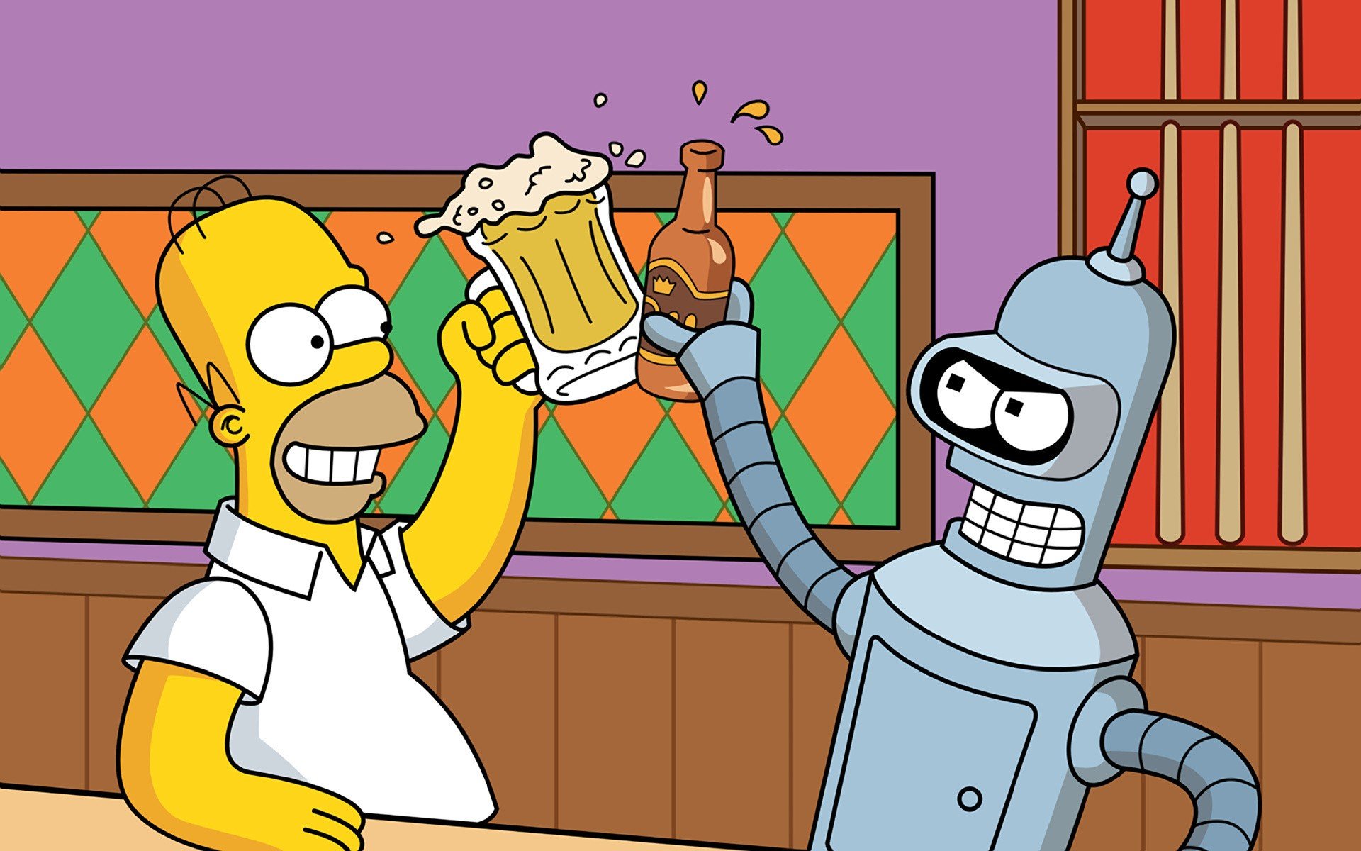 bart, Simpsons, Robot, Cartoons Wallpaper