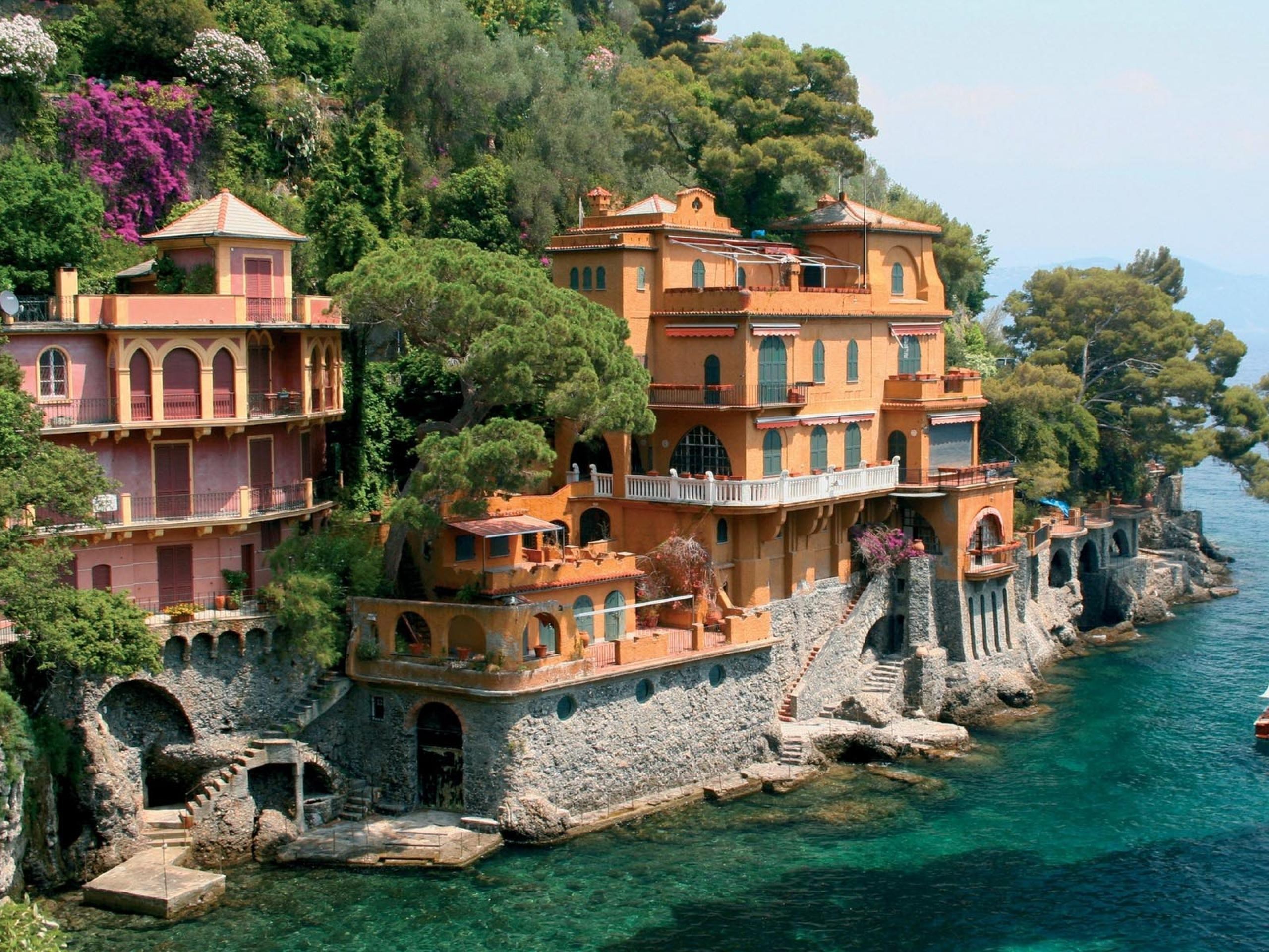 coast, Italy, Villas, Genoa Wallpaper