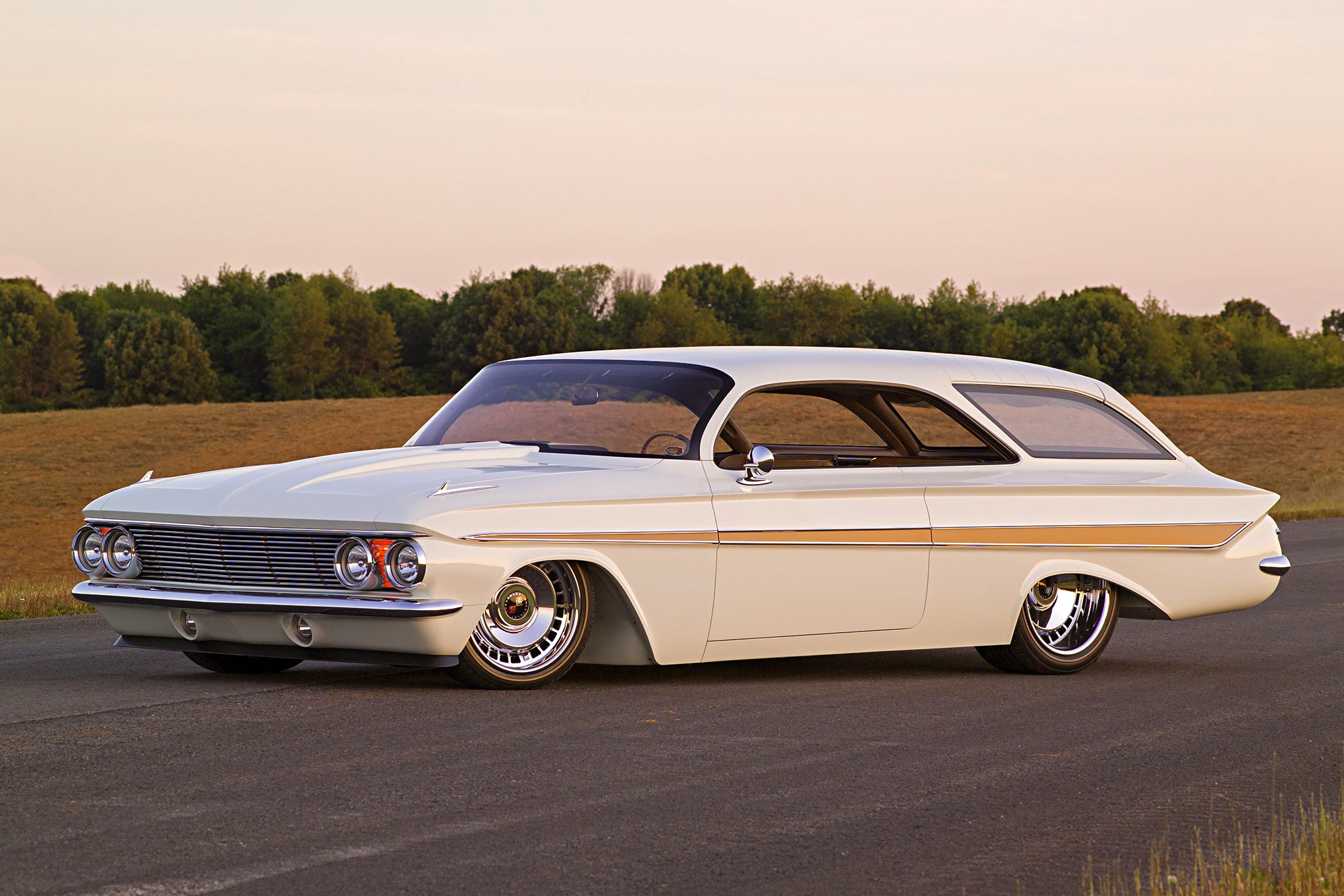 1961, Impala, Chevy, Wagon, Cars, Modified Wallpaper