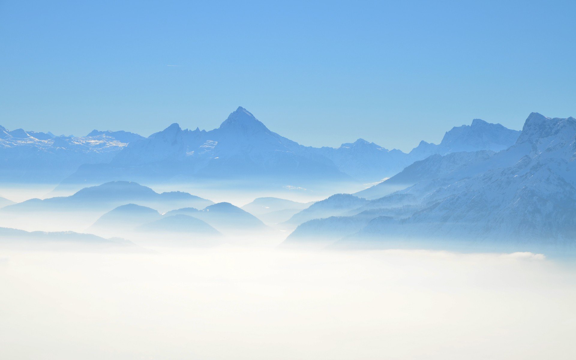 blue, Mountain, Sky, Landscape Wallpaper
