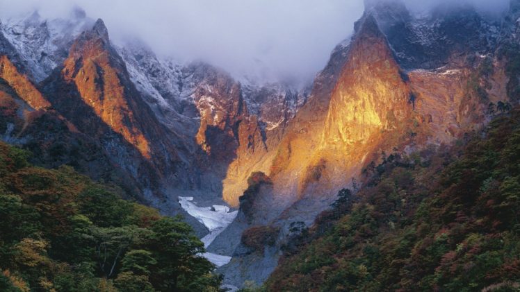 nature, Landscape, Mountains, Japan, Trees, Forest, Ice, Snow HD Wallpaper Desktop Background
