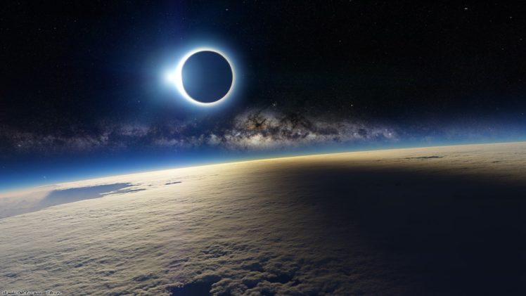 landscape, Eclipse, Solar, Eclipse, Clouds, Space, Planet HD Wallpaper Desktop Background