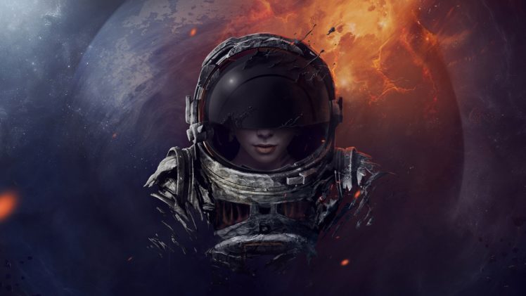 astronaut, Planet, Woman HD Wallpaper Desktop Background