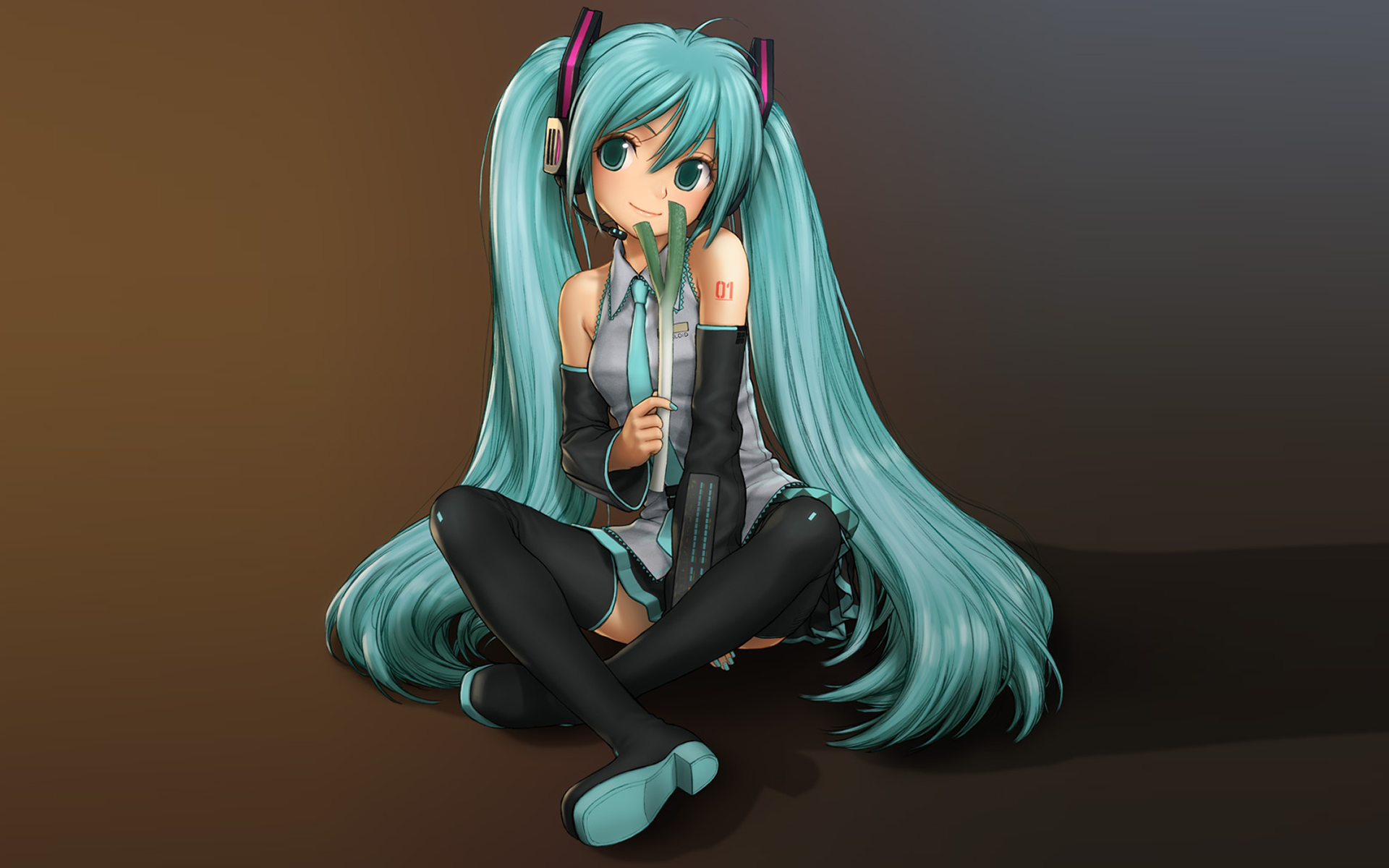 vocaloid, Hatsune, Miku, Detached, Sleeves Wallpaper