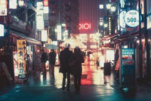 masashi, Wakui, Photography, Photo, Manipulation, Umbrella, Neon, Lights