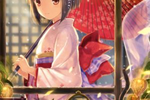 cat, Kimono, Traditional, Clothing, Anime, Girls, Original, Characters