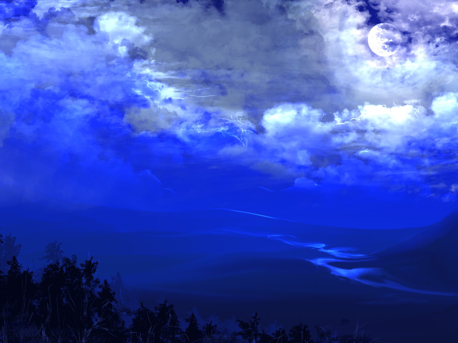 landscape, Blue, Sky, Clouds Wallpaper