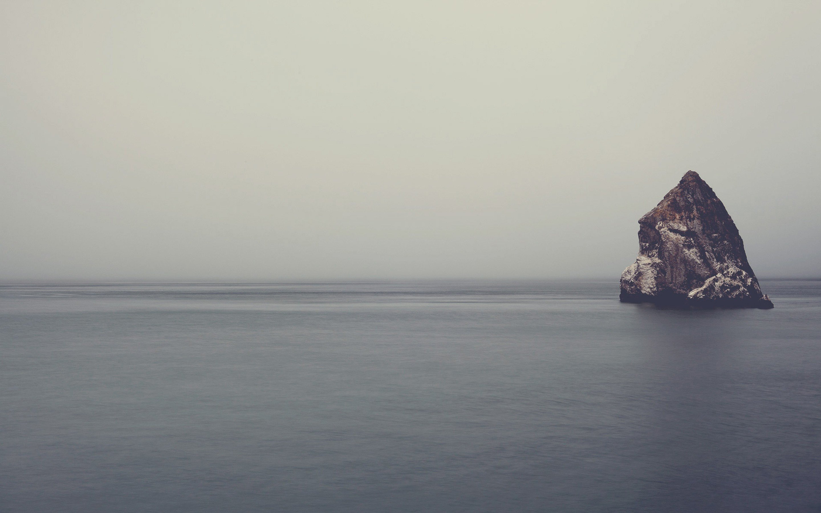 sea, Rock, Landscape, Nature, Mist Wallpaper