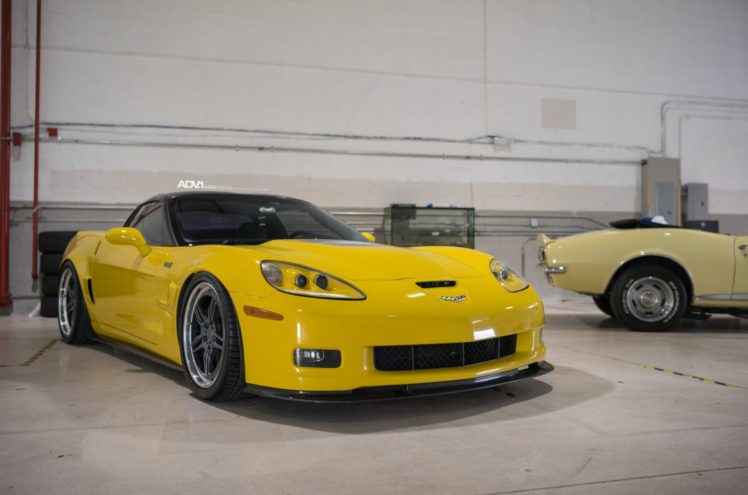 adv1, Wheels, Cars, Chevrolet,  c6 , Corvette, Zr1, Yellow HD Wallpaper Desktop Background