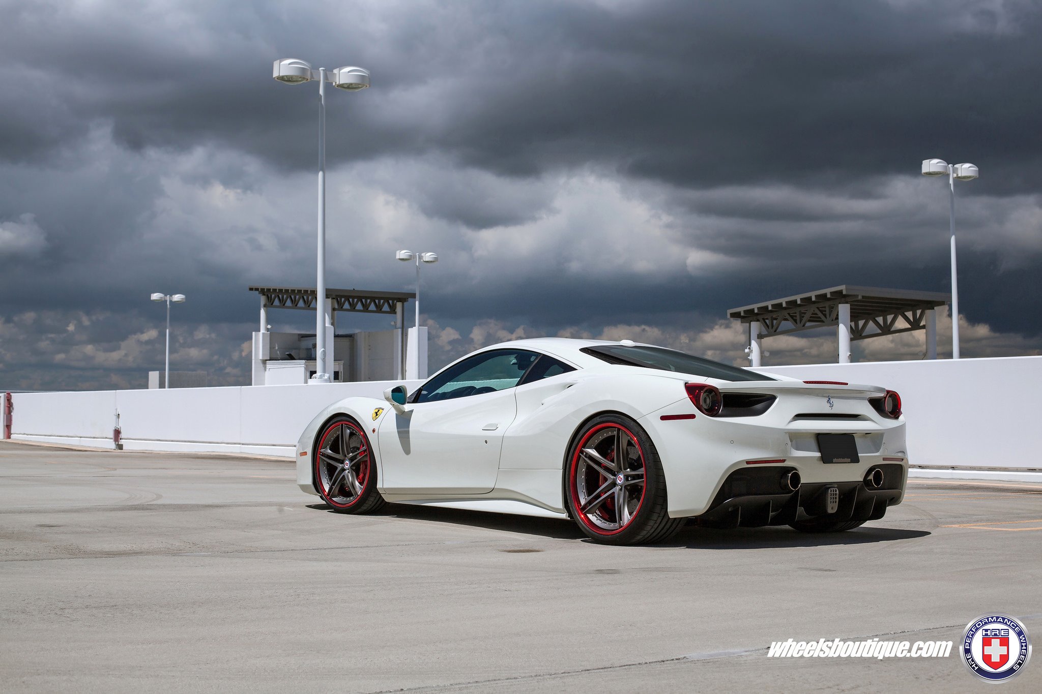 hre, Wheels, Cars, Ferrari, 488, Gtb, White Wallpaper