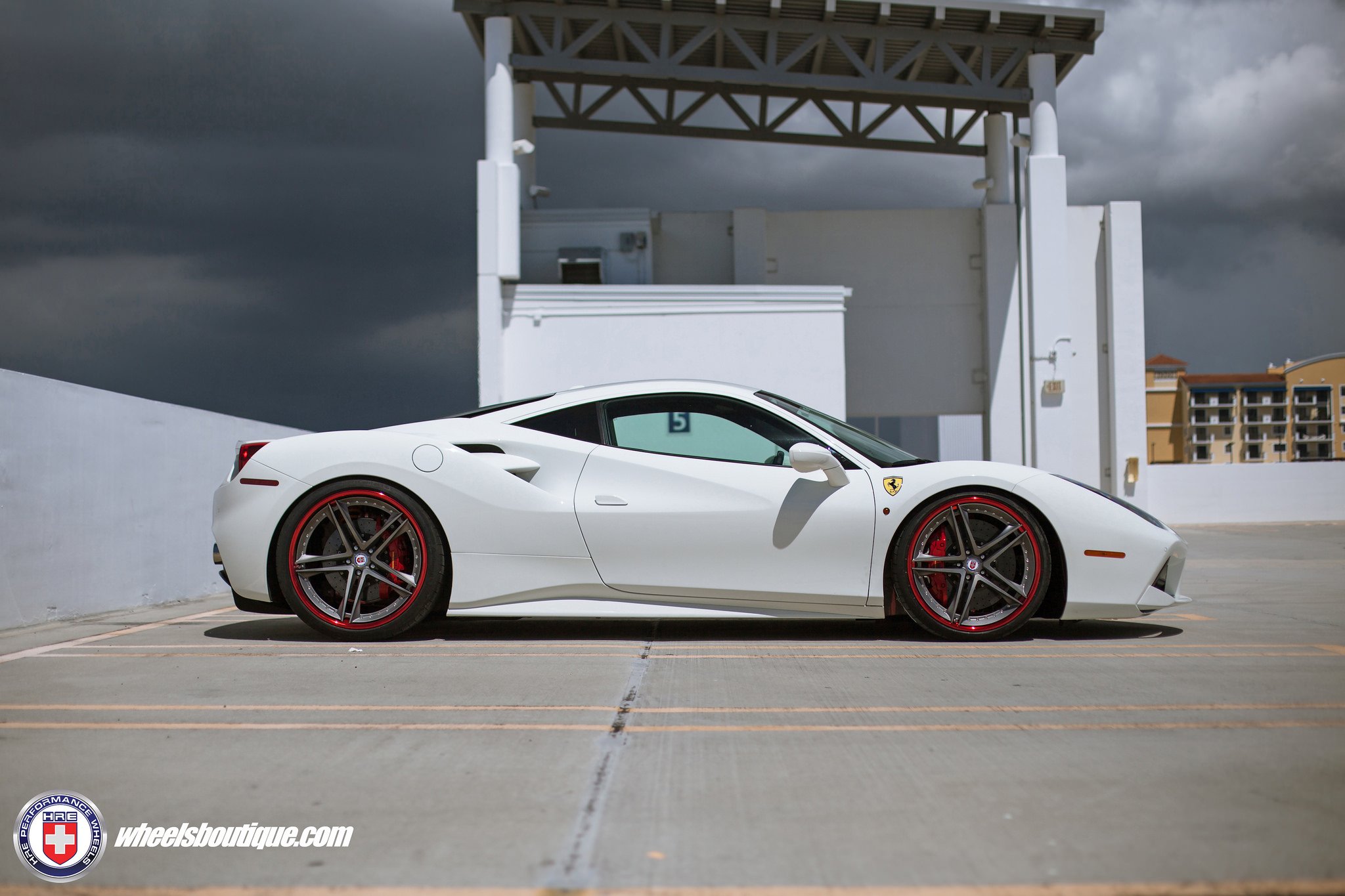 hre, Wheels, Cars, Ferrari, 488, Gtb, White Wallpaper