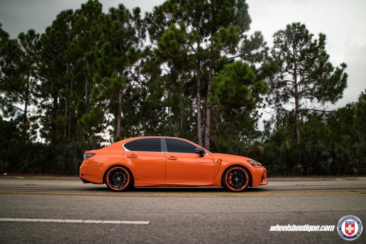 hre, Wheels, Cars, Lexus, Gs f, Sedan, Orange HD Wallpaper Desktop Background