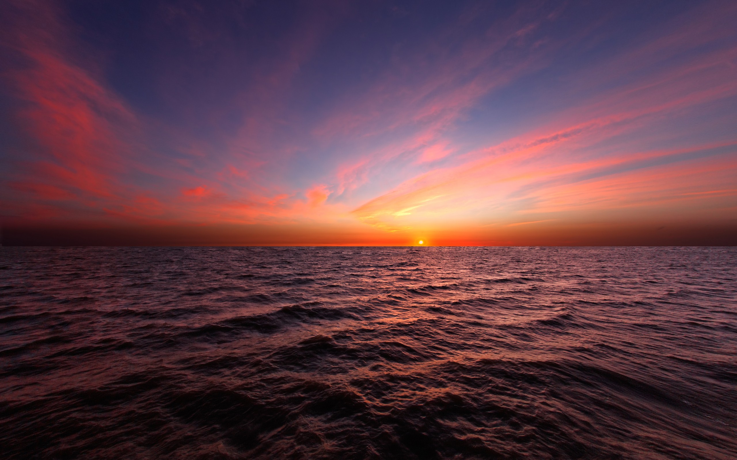 sunset, Ocean Wallpaper