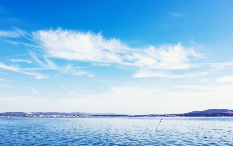 blue, Sky, Clouds, Sea, Nature HD Wallpaper Desktop Background