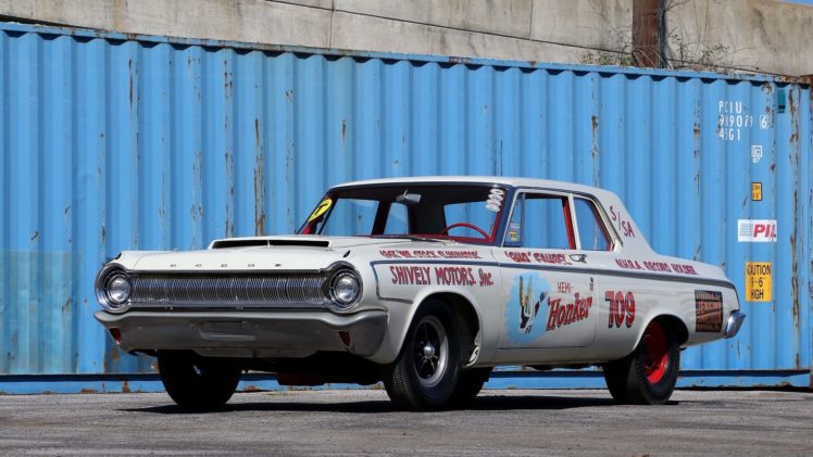 1964, Dodge, 330, Lightweight, Hemi honker, Cars, Race HD Wallpaper Desktop Background