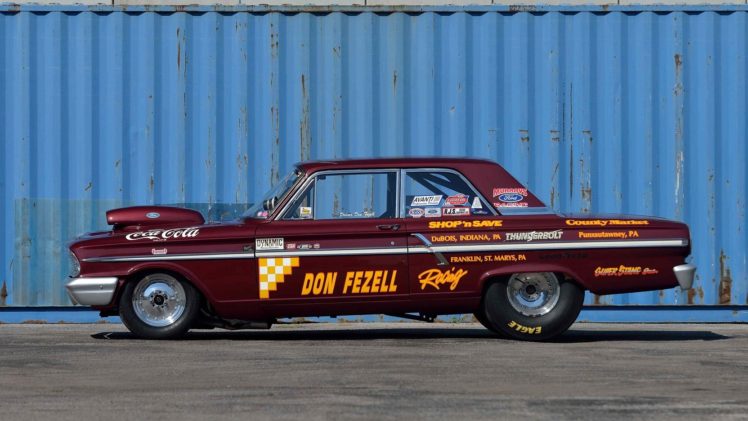 1964, Ford, Fairlane, Drag, Car, Cars, Racecars HD Wallpaper Desktop Background