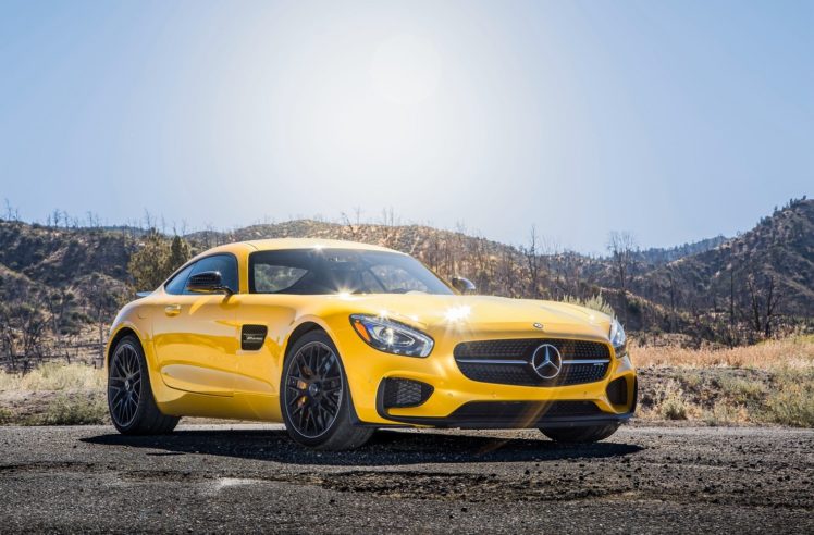 2016, Mercedes, Amg, Gts, Us version,  c190 , Cars, Coupe, Yello HD Wallpaper Desktop Background