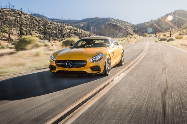 2016, Mercedes, Amg, Gts, Us version,  c190 , Cars, Coupe, Yello HD Wallpaper Desktop Background
