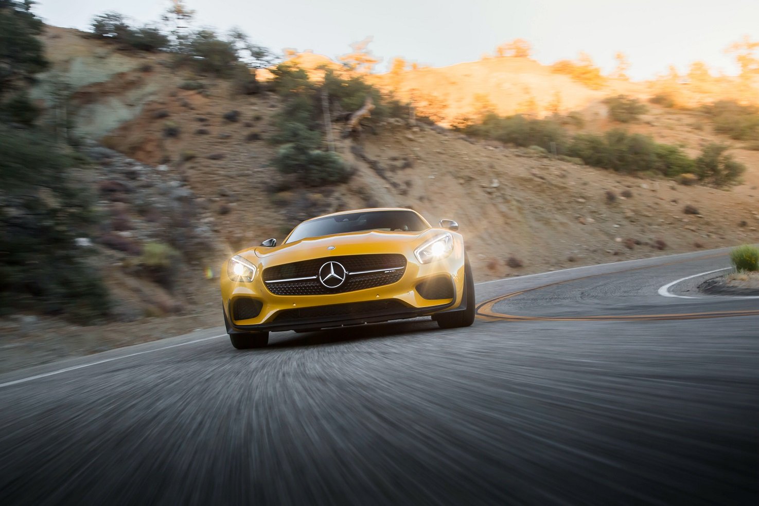 2016, Mercedes, Amg, Gts, Us version,  c190 , Cars, Coupe, Yello Wallpaper
